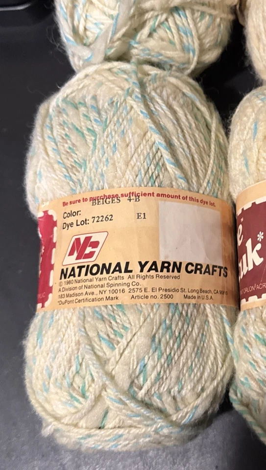 Natura Burlee Wintuk Yarn 9 Skeins #4-B Beiges Ombré Orlon Acrylic Vintage 1980 - Image 2 of 4