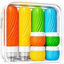 Travel Bottles for Toiletries,TSA Approved Silicone Travel Size Containers, R...