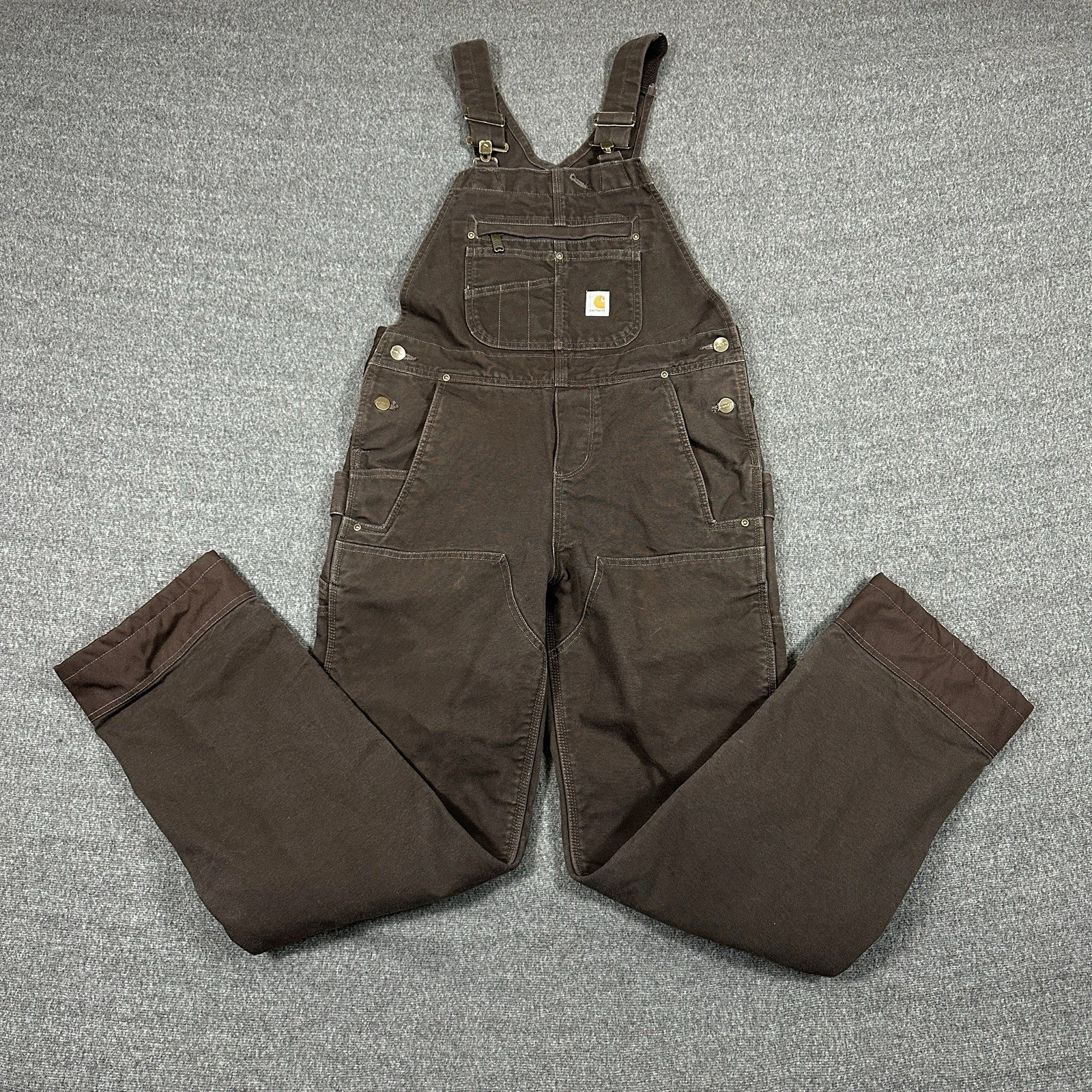 Carhartt Overalls Womens S Tall 4/6 Canvas Double Knee Loose Fit Chocolate Brown
Opens in a new wind