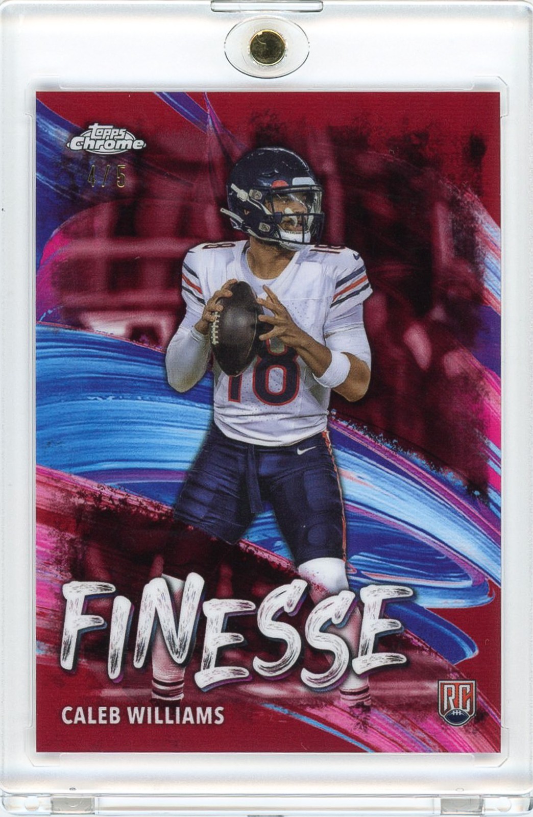 Caleb Williams Topps Chrome Finesse #F1 Red Refractor