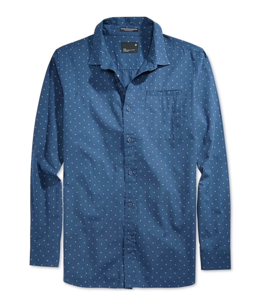 Tavik Mens Porter LS Button Up Shirt, Blue, Small