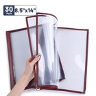 WeChef 30PC Restaurant 8.5x14 Menu Cover Trifold 6 View 3 Page Book Burgundy — photo 7