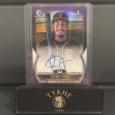 2023 Bowman Chrome Prospect Auto Rayner Arias #CPA-RA Purple Refractor /250 RC