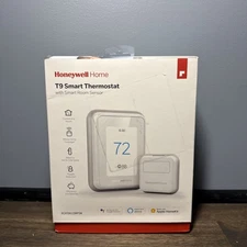 Honeywell Home T9 Wi-Fi Smart Thermostat with RoomSmart Sensor - White...
