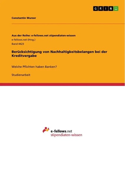 Constantin Wurzer | BerüCksichtigung Von Nachhaltigkeitsbelangen Bei Der...-image