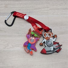 TY Goods Home Run Inc Lanyard  2 Mascot Keychains Rocket Scientist  Dancer