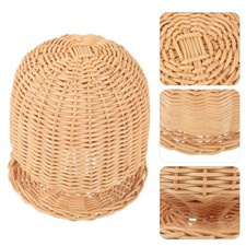 Rattan Hat Display Stand Natural Woven Holder Racks Standing