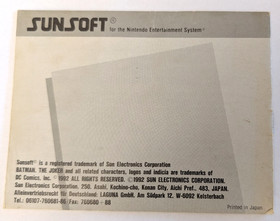 Batman Return of the Joker Nintendo - NES ANLEITUNG - Spielanleitung Manual