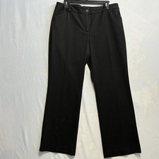 Talbots Women's Signature Dress Pants SIze 12P Black Business Office Capsule
