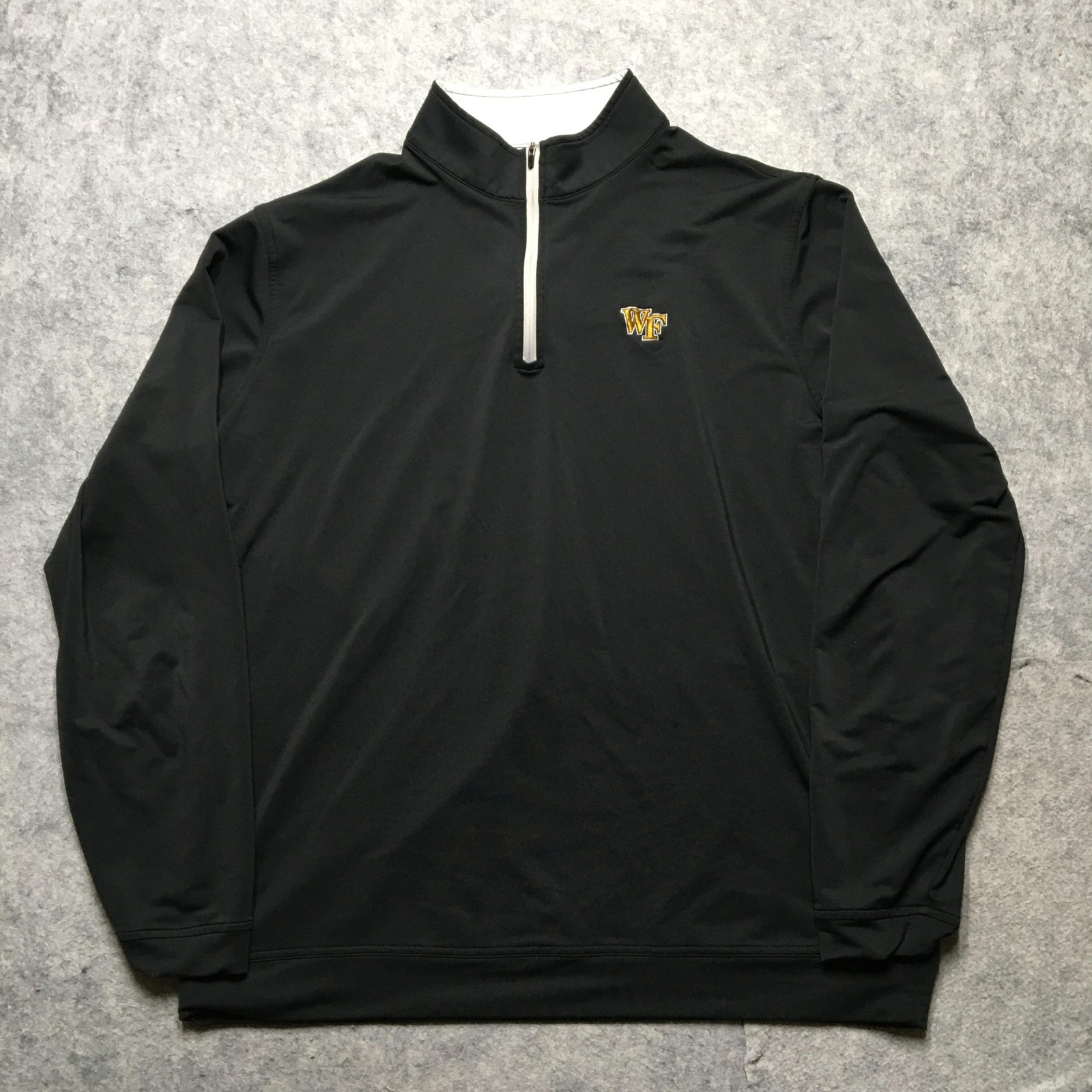 Peter Millar Wake Forest Demon Deacons Shirt Mens XL Black NCAA Golf 1/4 Zip