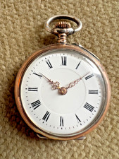 Antico orologio da tasca in argento con scappamento cilindrico - 32 mm 1900 circa