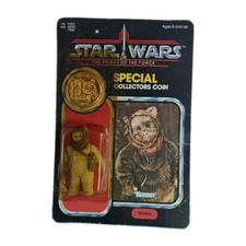 Vintage Star Wars POTF Warok - Ewok Warrior MOC / Collector Coin Kenner 1984 L3