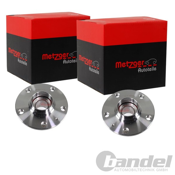 2X Metzger RADLAGER-SATZ Hinten Links+Rechts Passend FüR VW Caddy-image