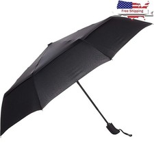 Compact Travel Umbrella Automatic Open Close Vented Canopy Comfortable Grip New