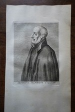 ALFONSO SALMERON TOLETAN (1574-1646) PORTRAIT ORIGINAL ENGRAVING 18 EME