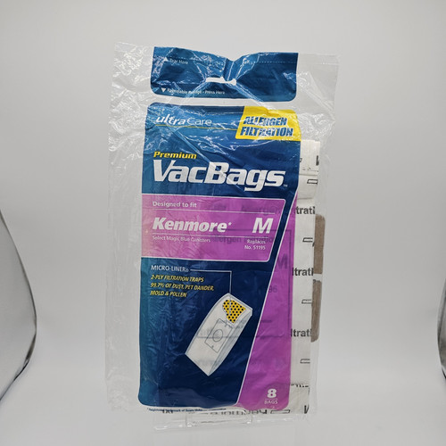 Ultracare Premium für 51195 Magic Blue Vakuumbeutel 8 Beutel für Kenmore Typ M