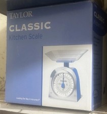 New Mechanical Kitchen Scale Taylor Classic Blue 6lbs Original Box 3703BL