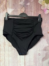 New Ladies Size 16 Matalan Black High Waisted Bikini Bottoms