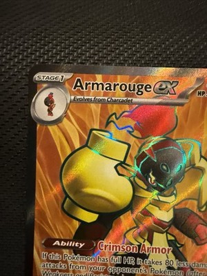 Pokémon TCG Armarouge EX Full Art Ultra Rare Card 218/182 Paradox
