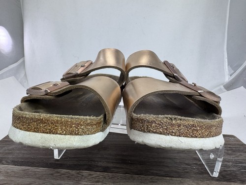 Birkenstock Arizona Weichbettung Pantolette Sandale 38 / 7-7-5 Rosegold Weiß Komfort - Bild 5 von 18