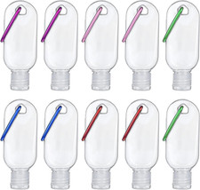 Hand Sanitizer Keychain 10 Pcs Travel Bottles with Keychain,1.7Oz 50Ml Portabl