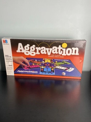 Vintage Aggravation Board Game 1989 Milton Bradley COMPLETE Brand New Sealed