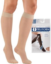 Truform Sheer Compression Stockings 15-20 mmHg, Women's Knee High Length NUDE