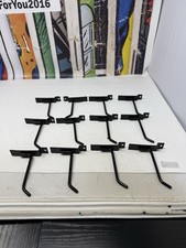 12 NEW Metal SLATWALL 4" BLACK PEG HOOKS