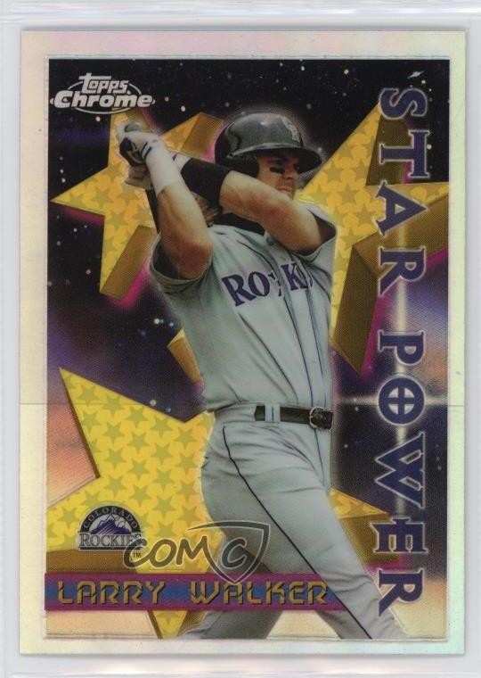 1996 Topps Chrome Star Power Refractor Larry Walker #5 HOF 6m1