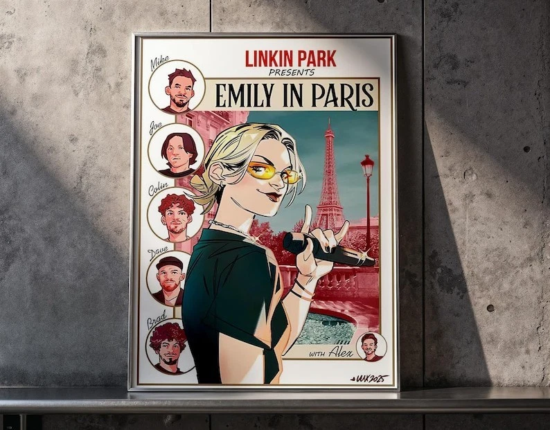 Linkin Park Poster Paris 2025 - From Zero World Tour Print - Emily in Paris Show - Image 3 of 4