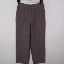 Eileen Fisher Pants Twill PS Grey Straight Leg Elastic Waist Relax Workwear