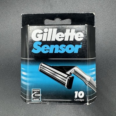 10 Gillette Sensor Razor Blades Cartridges Refills Shaver Handle Fits Excel 3 5