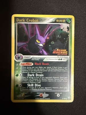 Pokémon Team Rocket Returns STAMPED Dark Crobat Reverse Holo Rare 3/109 2004 