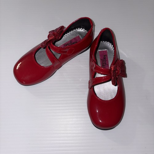 Rachel Shoes Sz 8 Girls Kids Patent Leather Red Mary Jane Dress Shoes - Picture 2 of 5