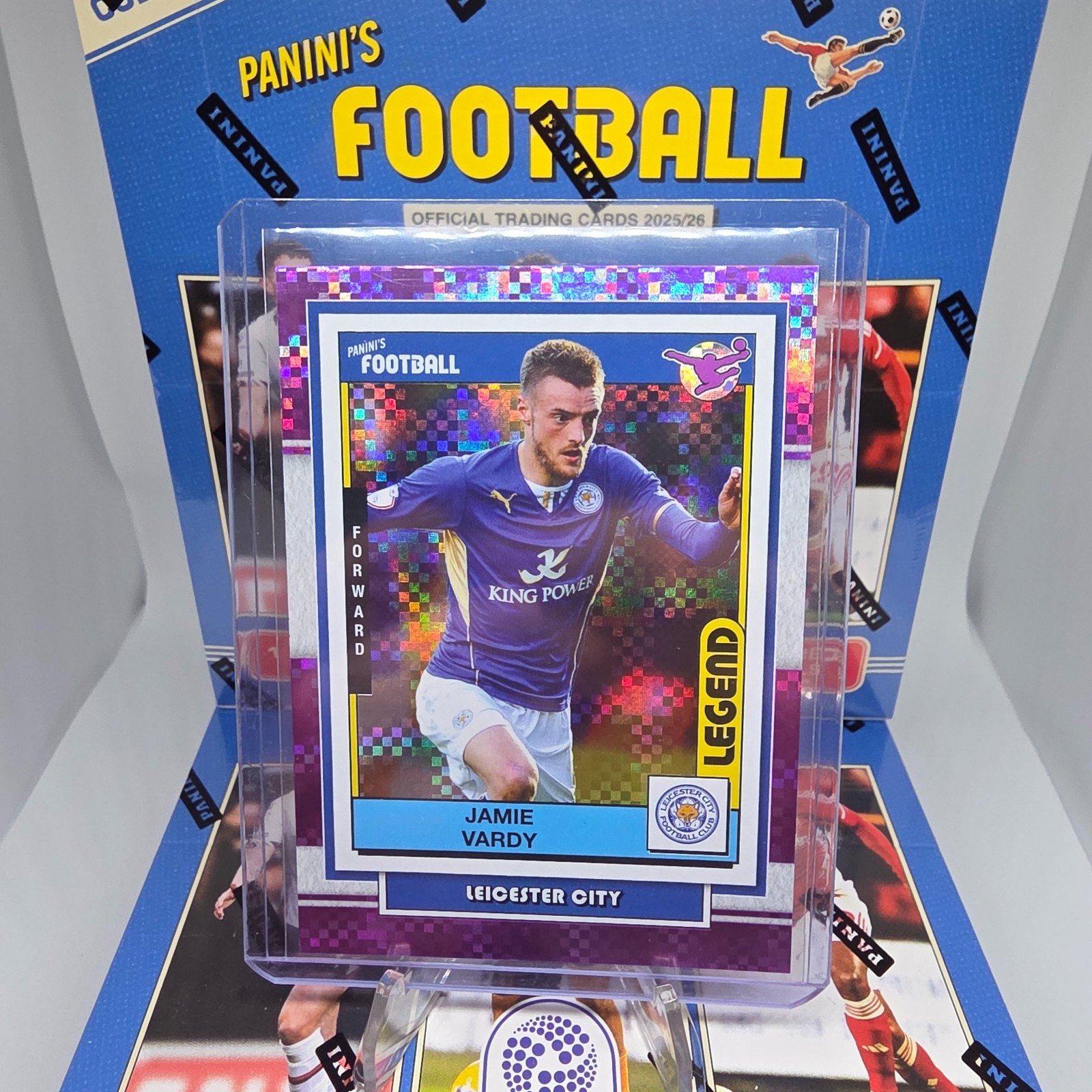 Jamie Vardy - Leyenda /49 Matrix Purple Leicester - Fútbol Panini EFL 2025-26