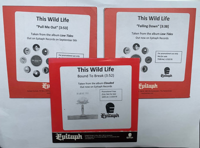 THIS WILD LIFE 3 x Promo CD Singles - Bound To Break- Falling Down-Pull Me Out