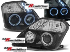 LED Angel Eyes Scheinwerfer Set in schwarz für Citroen C2 09.2003-10