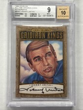 1999 Donruss All Time Gridiron Kings Johnny Unitas Autograph BGS 9,  10 Auto