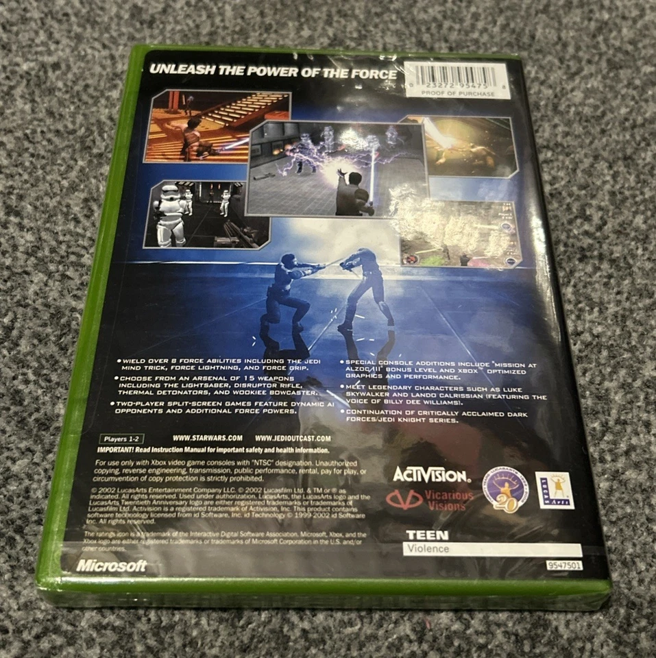 STAR WARS: JEDI OUTCAST (Jedi Knight II) - Microsoft Xbox - US NTSC - NEW SEALED - Image 2 of 4