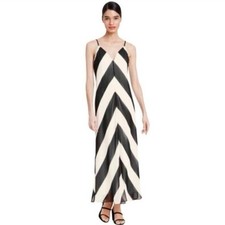 Christopher John Rogers for Target Size 8 Chevron Chiffon Maxi Dress
