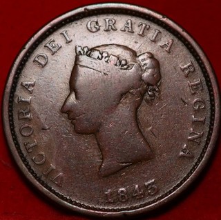 1843 New Brunswick Canada 1 Penny Token
