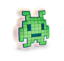 FAO Schwarz Retro Pixel Alien Toy Plush Accent Throw Pillow Video Game Theme NEW