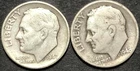 1947 196748-D 90% SILVER DIME COIN LOT 2 pc