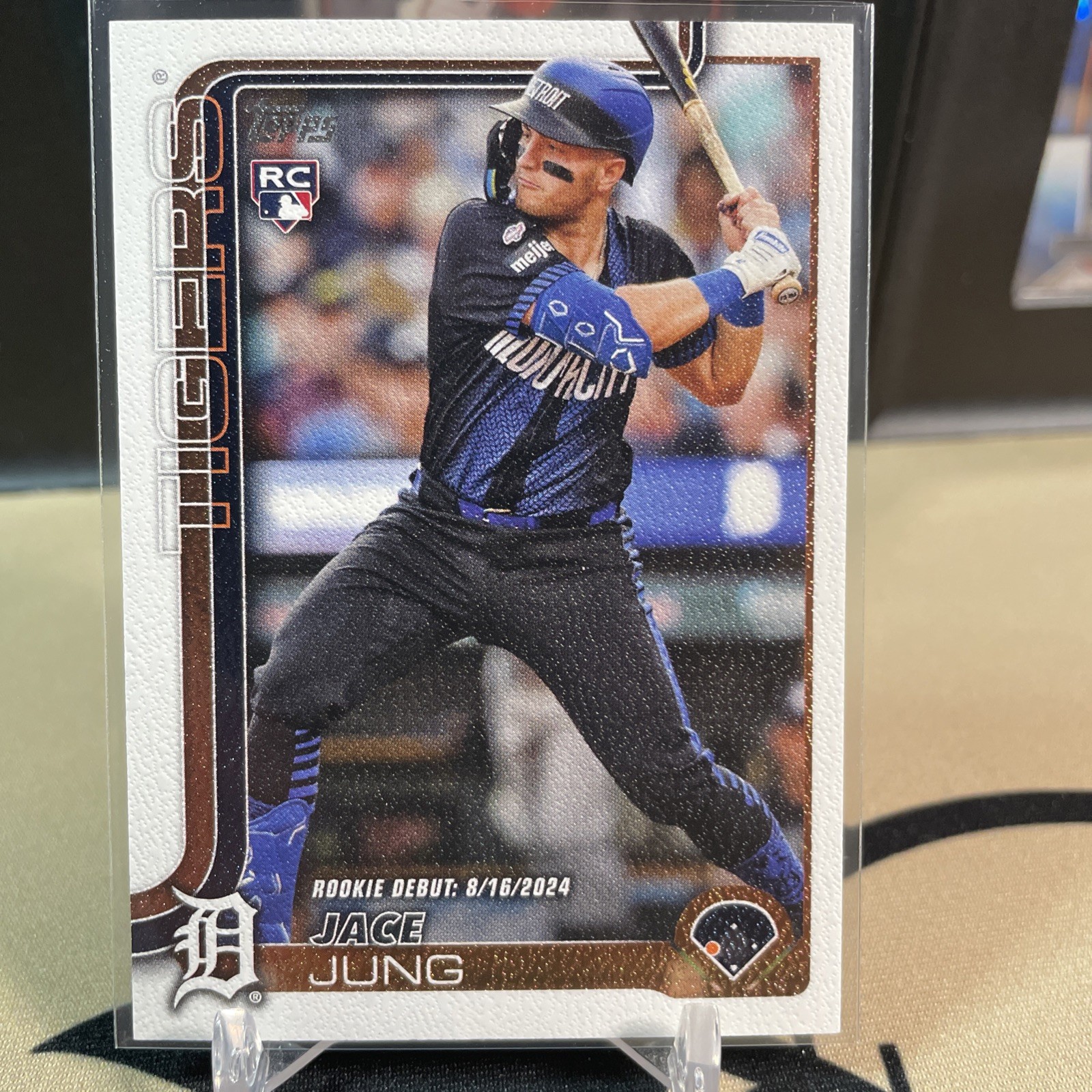 2025 Topps Update Jace Jung Rookie Debut Canvas /50 Tigers