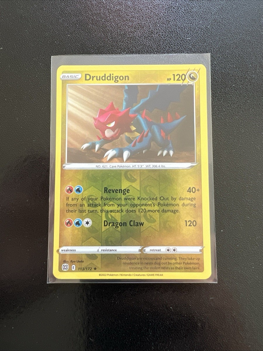 druddigon pokemon card value POKÉMON GAME S8b 209/184 CHR Colorless Dragon Claw (100) Weakness Fairy ×2 Resistance None None Retreat Cost Druddigon - 113/172 - Reverse
