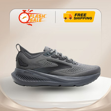  SALE Brooks Glycerin 23 Men's Running Shoes EE Wide Grey/Blackened Pearl/Black