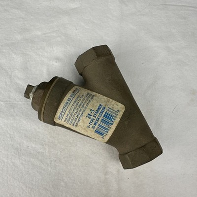 Zurn Wilkins 34-S Y-Type Strainer 3/4'' FNPT 20 Mesh Bronze Water Filter