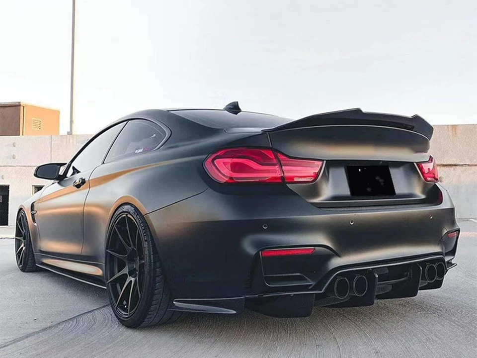 Gloss Black PSM Rear Trunk Spoiler Wing Fit 12-18 BMW F30 325 328 335 340 F80 M3 Foto 4 de 4