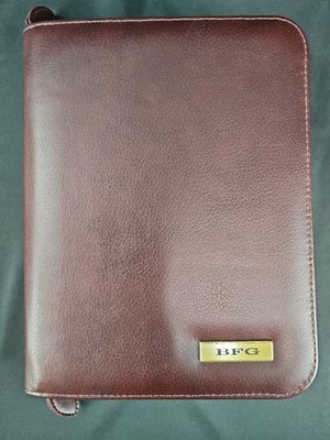 Day-Timer Armrohide 7 Ring Burgandy Binder All Around Zipper 8 X 10.5 - 1994 NEW