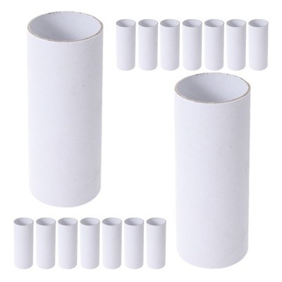  20 PCS Kreative Malpapierröhre Kraftpapierröhre Weiße Bastelröhren Recycelbares